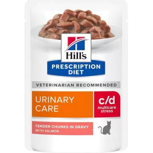  Hill's Prescription Diet Feline c/d kapsička Salmon Urinary Stress 12 x 85 g