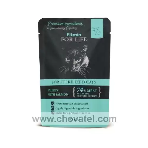 Fitmin For Life Cat Pouch Sterilized Salmon 85g
