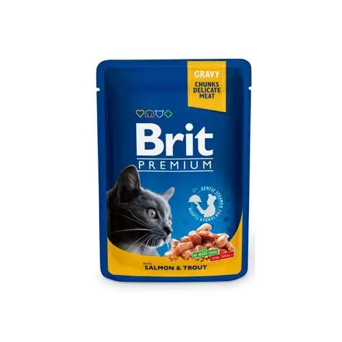Brit Premium Cat kapsa with Salmon & Trout 100g