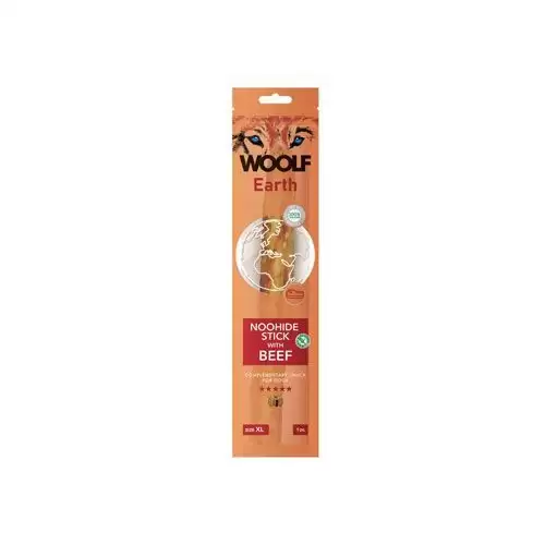 WOOLF Earth poch. NooHide XL Stick with Beef 85g