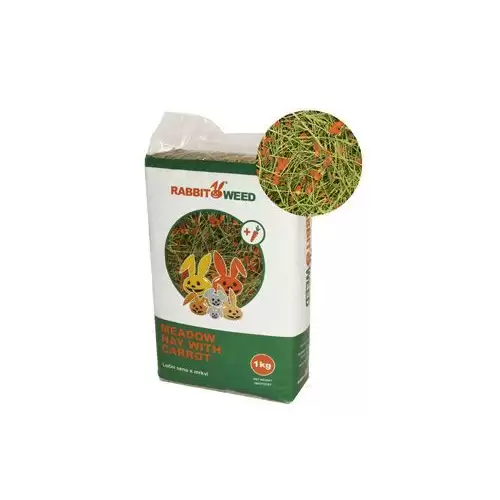 Seno luční s mrkví RabbitWeed 1kg/40l