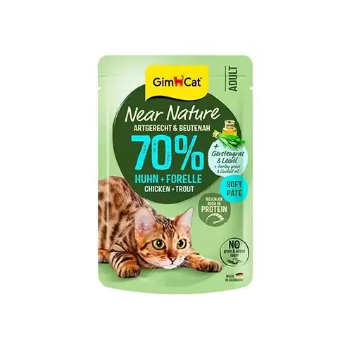 GimCat Near Nature kapsa kuře&pstruh 85g