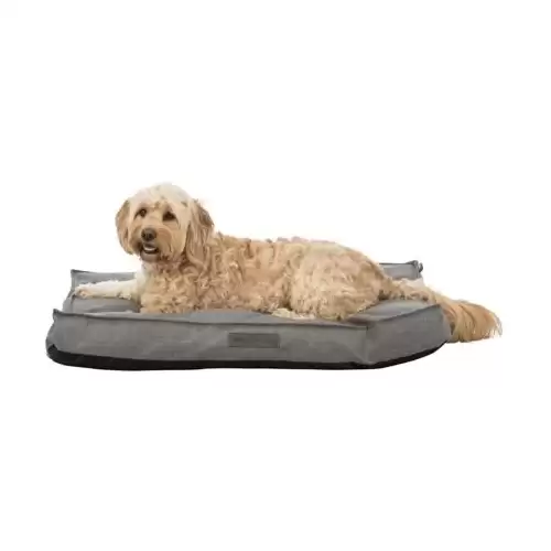 Polštář TALIS obdélník, tkaná látka, šedá 90 x 65 cm