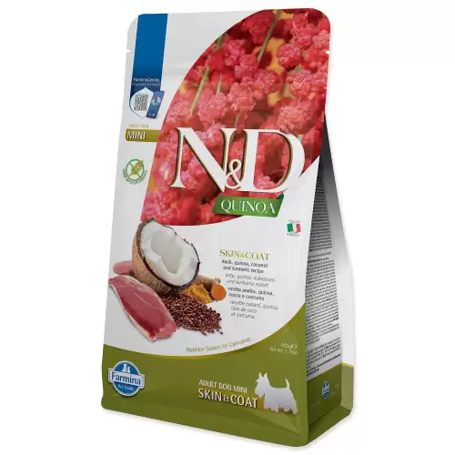Krmivo N&D Dog Quinoa Adult Mini Skin & Coat Duck & Coconut 0,8kg