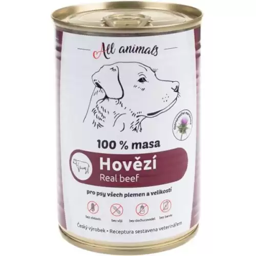  ALL ANIMALS konz. pro psy hovězí mleté 400g