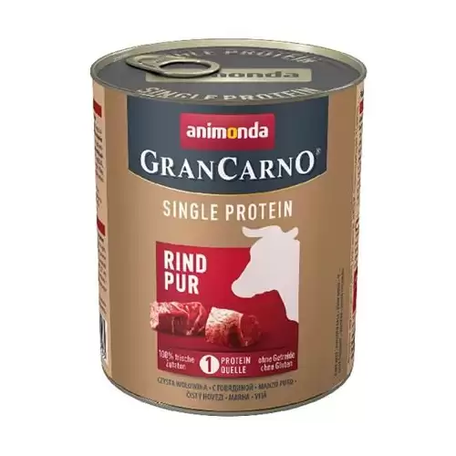 GRANCARNO Single Protein 800 g čisté hovězí, konzerva pro psy 