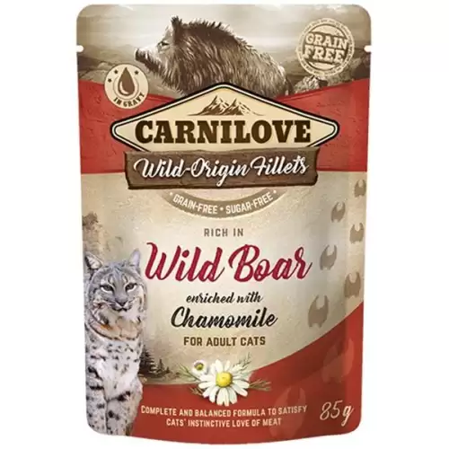  Carnilove Cat kaps. Rich in Wild Boar Enriched with Chamomile 85 g