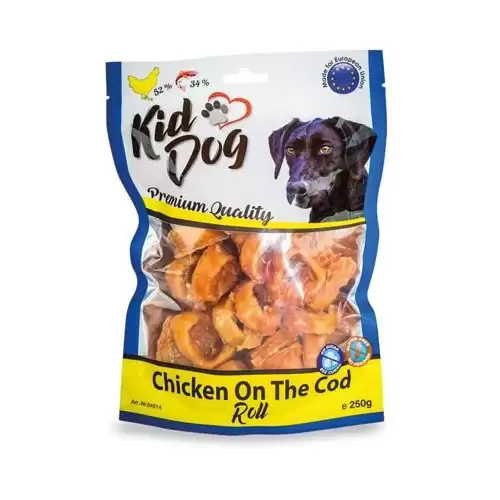 KIDDOG kuřecí masíčko na tresčí rolce 250 g