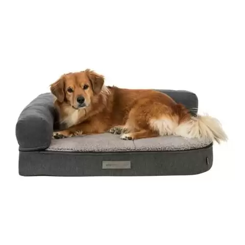 Ortopedická pohovka BENDSON Vital s 1/2 okrajem, obdélníková, tmavě šedá/světle šedá 80 x 60 cm