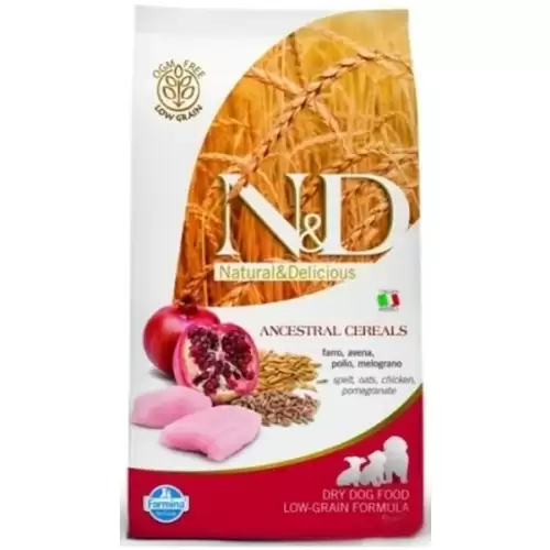  N&D ANCESTRAL GRAIN Dog LG Chicken, Spelt, Oats & Pomegranate Starter Puppy All Breeds 800 g