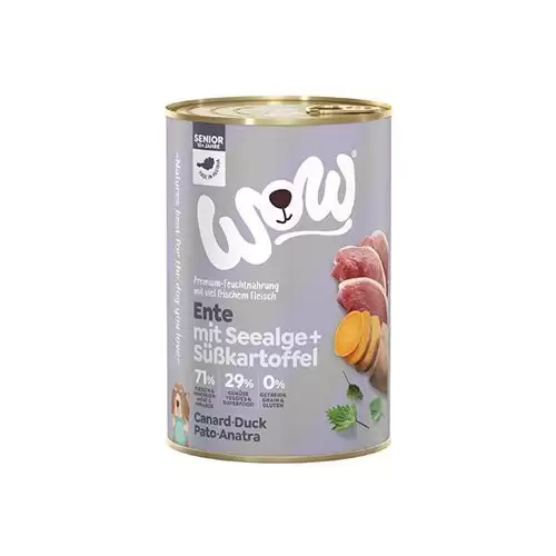 WOW Dog konz. Senior kachna s batáty 400g