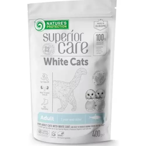  Nature's Protection Cat Dry Superior Care White Adult GF Herring 400 g
