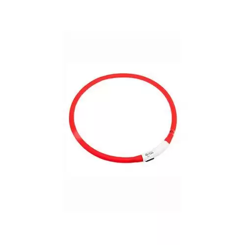 Obojek USB Visio Light LED nabíjecí 70cm červený KAR