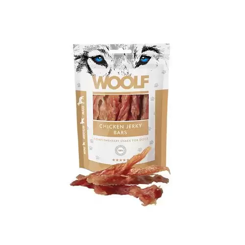 WOOLF Classic poch. Chicken Jerky Bars 100g