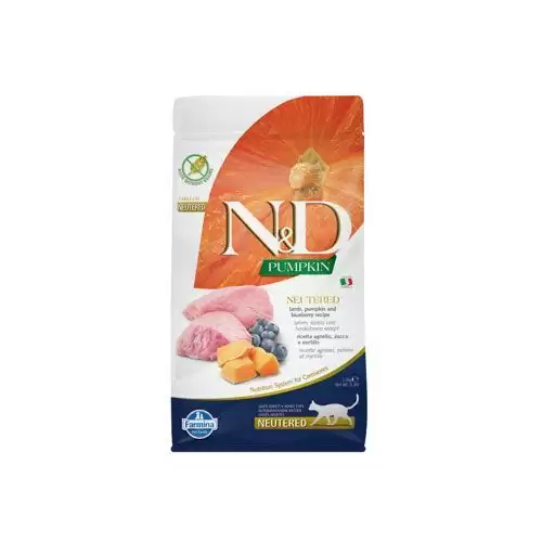 N&D Pumpkin CAT Neutered Lamb & Blueberry 1,5kg
