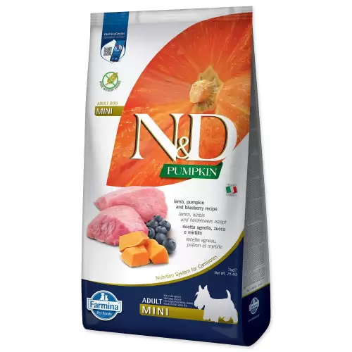 Krmivo N&D Dog Adult Mini Grain Free Pumpkin Lamb & Blueberry 7kg