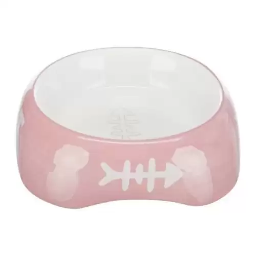 Keramická miska 200ml/13cm - CAT + rybí kostra