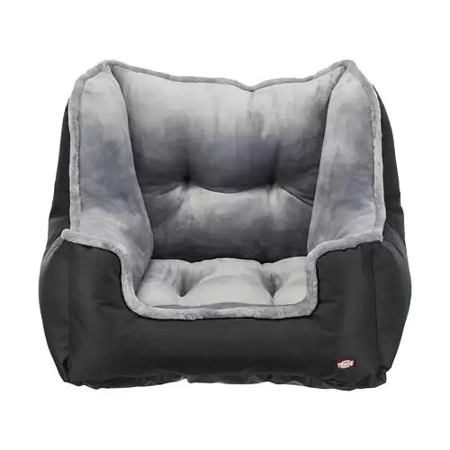 Autosedačka/cestovní pelech pro psy, 50 x 40 x 50 cm, černá/šedá