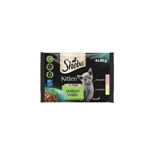 Sheba kapsa Kitten mix výběr ve šťávě 4x85g