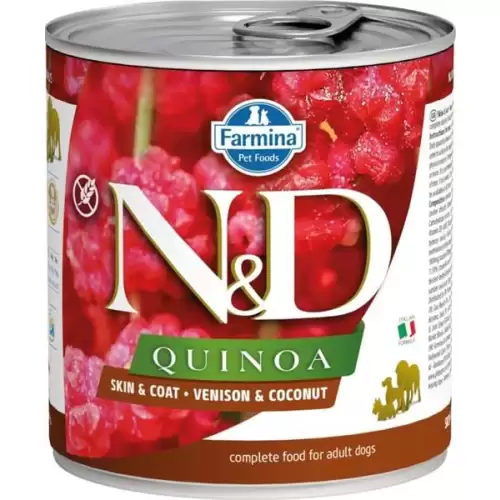  N&D QUINOA Dog konz. Venison & Coconut 285 g