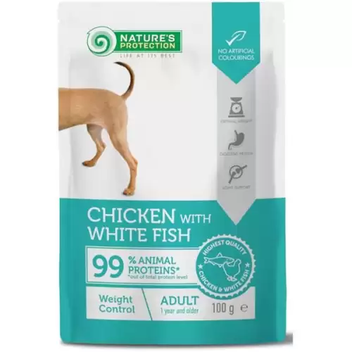  Nature's Protection Dog kaps. Weight Control Chicken and White Fish 100 g