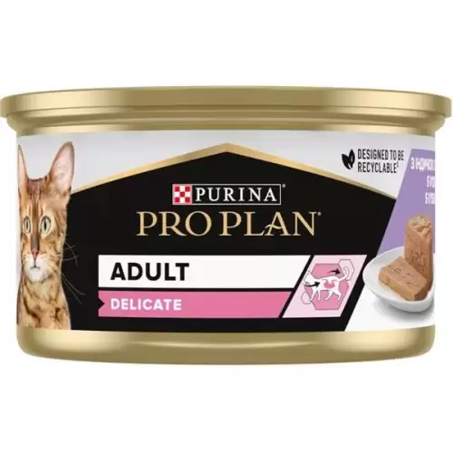  Pro Plan Cat konz. Delicate krůta kousky v paštice 85 g