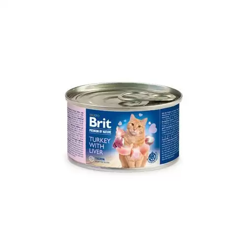 Brit Premium Cat by Nature konz Turkey&Liver 200g