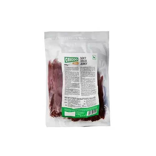 CARODO Dog poch. Měkký kachní jerky 500g