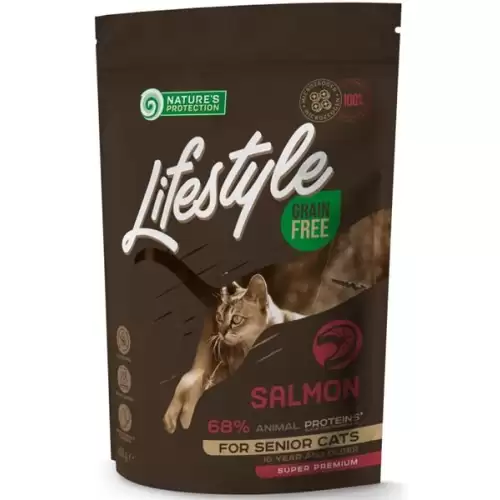  Nature's Protection Cat Dry LifeStyle GF Senior Salmon 400 g