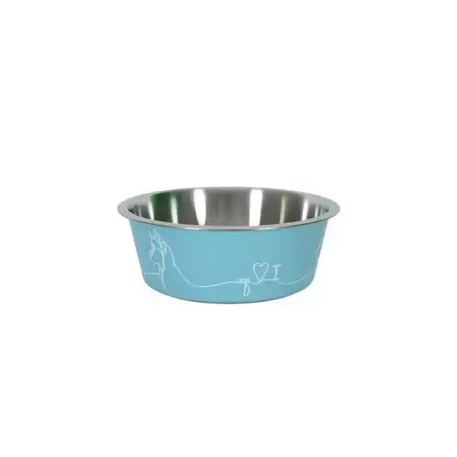 Miska nerez pes LOVE DOG 1,2l modrá Zolux