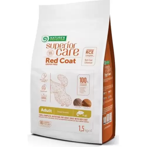  Nature's Protection Superior Care Dog Dry Red Coat Adult Mini Breed GF Salmon 1,5 kg