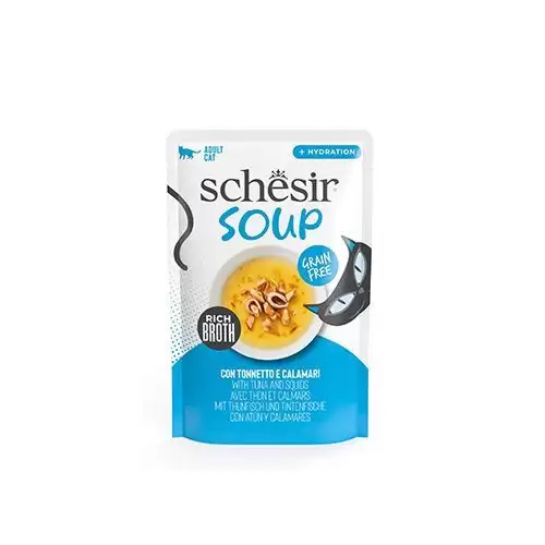 Schesir Cat kapsa Adult Soup tuňák/oliheň 40g
