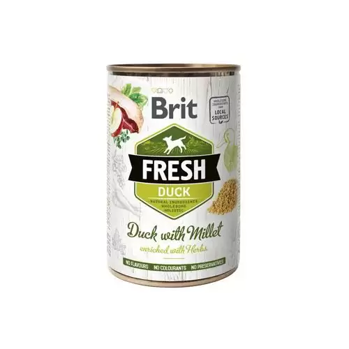 Brit Fresh Dog konz Duck with Millet 400g