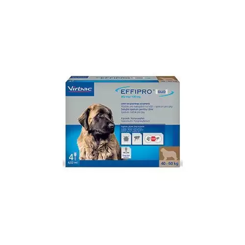 Effipro DUO Dog XL (40-60kg) 402/120 mg, 4x4,02ml