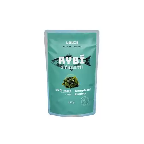 Louie Dog kapsa Rybí s řasami 150g