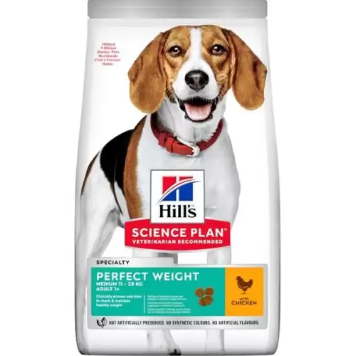  Hill's Science Plan Canine Adult Perfect Weight Medium Chicken 12 kg