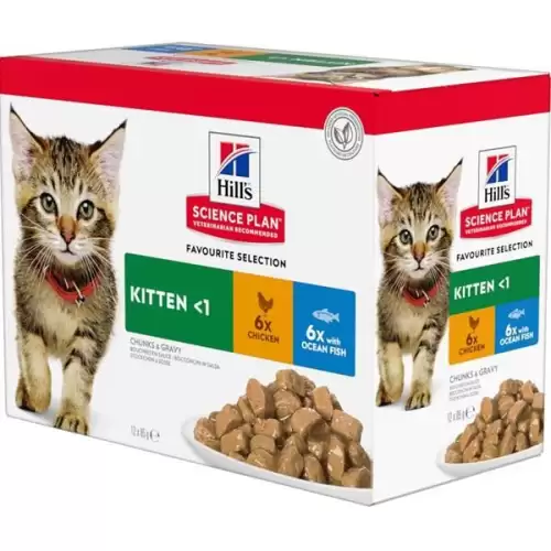  Hill's Science Plan Feline Kitten kapsička Chicken & Ocean Fish 12 x 85 g