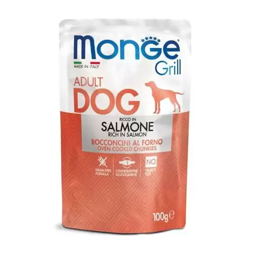 MONGE GRILL kapsička s lososem pro psy 100 g