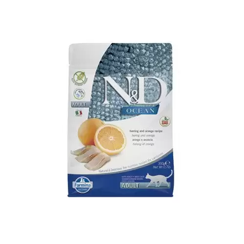 N&D OCEAN CAT Adult Herring & Orange 300g