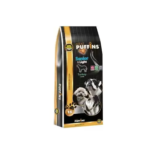 Puffins Dog Senior&Light Turkey 15kg