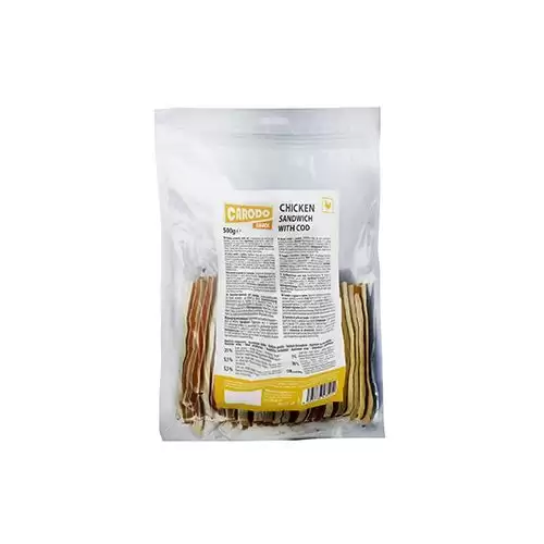 CARODO Dog poch. Kuřecí sendvič s treskou 500g