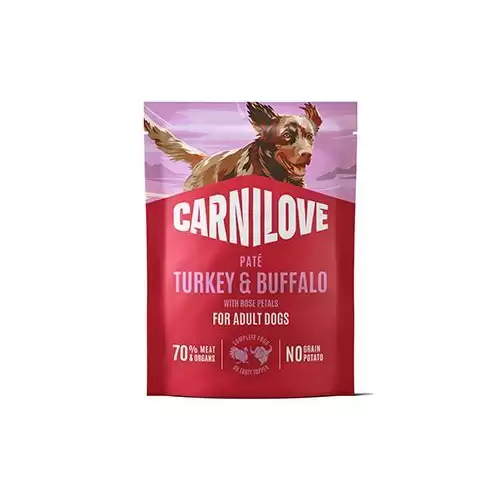 Carnilove Dog Pouch Paté Turkey&Buffalo+Rose 300g