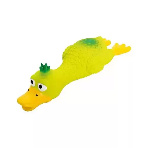 Oškubaná kachna s čupřinou, ležící, se zvukem, 18 cm, zelená, HipHop Dog