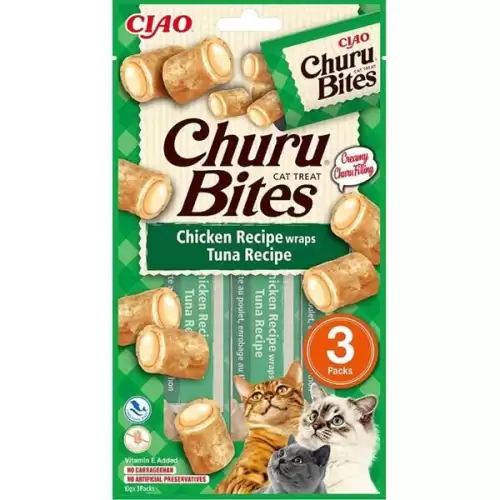  Inaba Churu Bites cat snack kuře, tuňák 3x10g