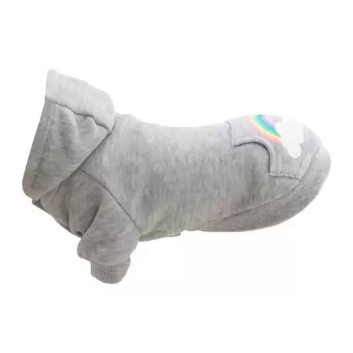 Mikina s kapucí RAINBOW FALLS šedá XXS:18cm,hruď:28cm,krk:22cm