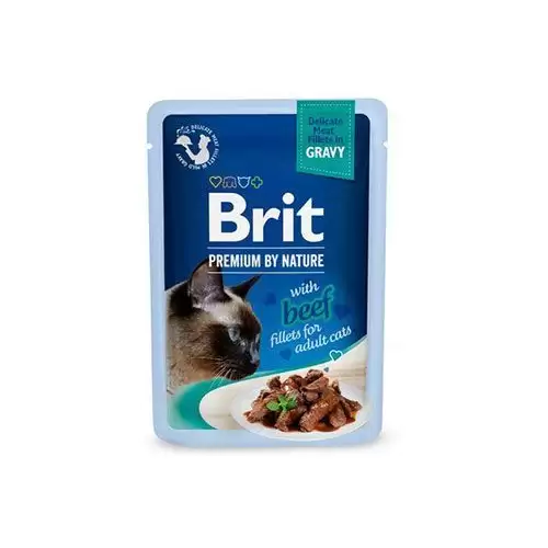 Brit Premium Cat D Fillets in Gravy with Beef 85g