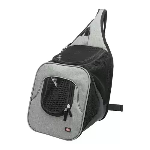 Nylonový batoh SAVINA klokanka 30x26x33cm černo-šedý (max. 10kg)