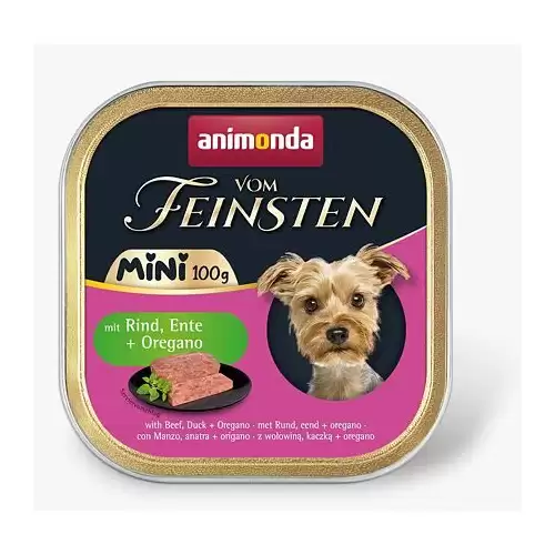 ANIMONDA paštika Vom Feinsten MINI - hovězí, kachna, oregáno pro psy 100 g