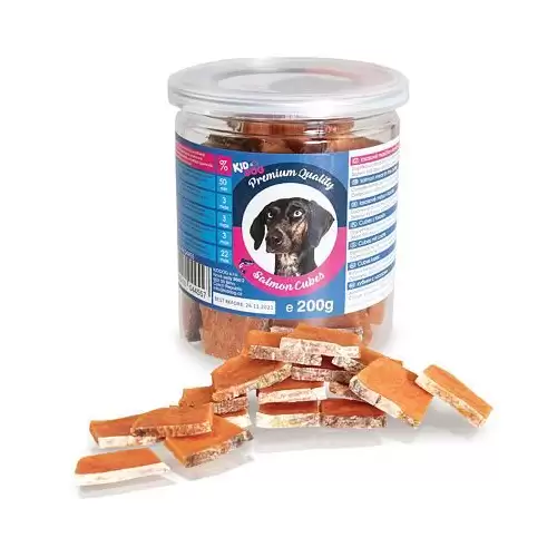 KIDDOG lososové masíčko v plátku - PREMIUM QUALITY 200 g dóza
