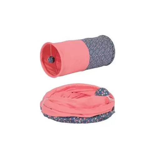 Hračka kočka ETHICAT FLORAL tunel šustící catnip Zolux